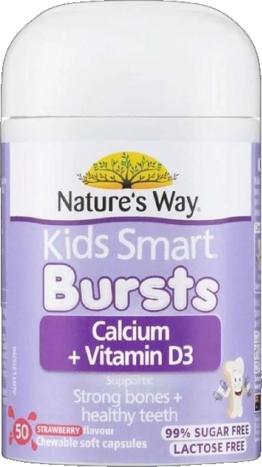 Kids Smart Bursts Calcium + D3 50 Chewable Capsule