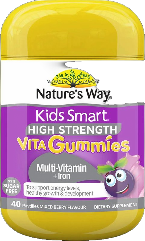 Kids Smart Vita Gummies Multivit + Iron Pastilles