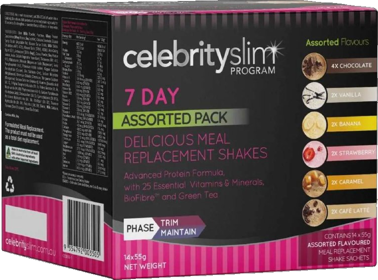 Celebrity Slim 7 Day Assorted Pack Meal Replacement Shake
