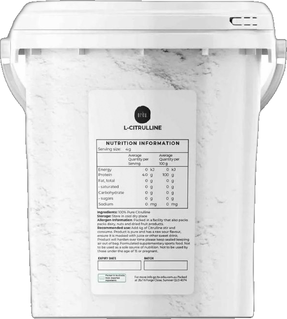 Orku L-Citrulline Powder Tub - Pure Unflavoured Food Grade Amino Acid