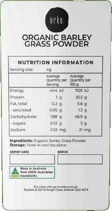 Organic Barley Grass Powder Tub Hordeum Vulgare Leaf Superfood Supplement