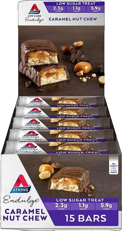 Atkins Low Carb/Sugar Endulge Protein Bar Flavoured