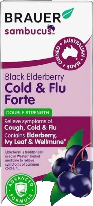 Sambucus Black Elderberry Cold & Flu Forte for Adults Flavoured