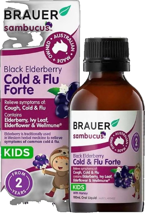Sambucus Black Elderberry Kids Cold & Flu Forte Flavoured