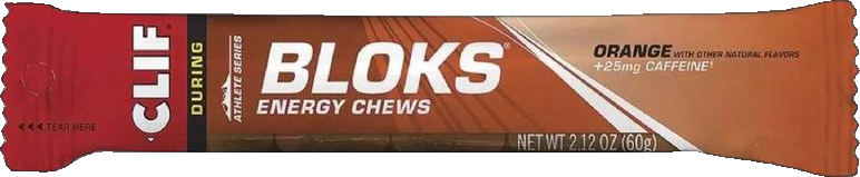 Clif Bloks Energy Chews Orange + 25mg Caffeine