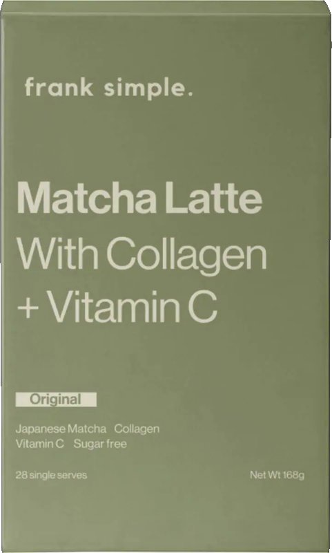 frank simple. Matcha Latte With Collagen & Vitamin C Flavoured